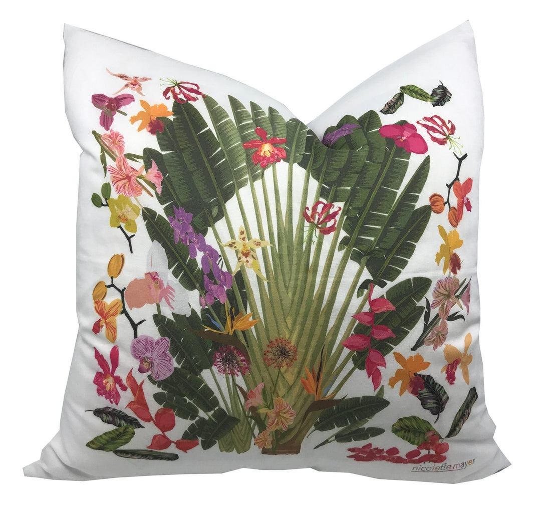 Fantasy Tropical Modern Accent Throw Pillow 22"x22" - nicolettemayer.com