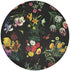 Flora Fauna Black 16" Round Pebble Placemats, Set Of 4 - nicolettemayer.com