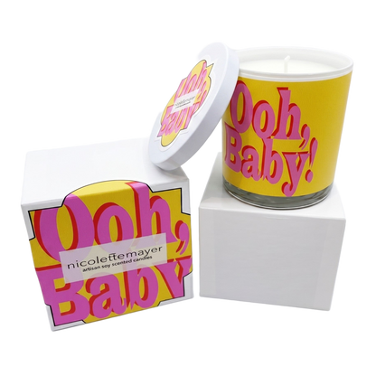 Oh Baby Pink Red Yellow Candle - nicolettemayer.com