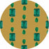 Gem Emeralds Gold 16" Round Pebble Placemat Set of 4 - nicolettemayer.com