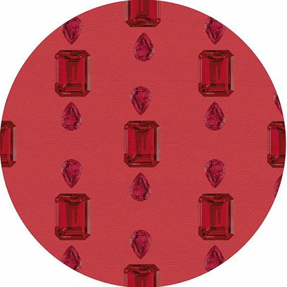 Gem Rubys Crimson 16&quot; Round Pebble Placemat Set of 4 - nicolettemayer.com