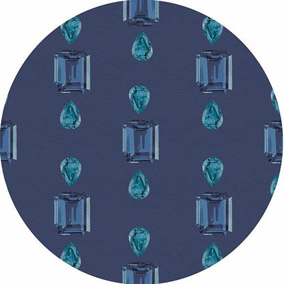 Gem Sapphires Blue 16&quot; Round Pebble Placemat Set of 4 - nicolettemayer.com