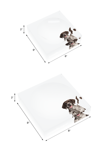 German Shorthaired Pointer Dog Acrylic Candy Catchall Dish, both sizes, by Nicolette Mayer