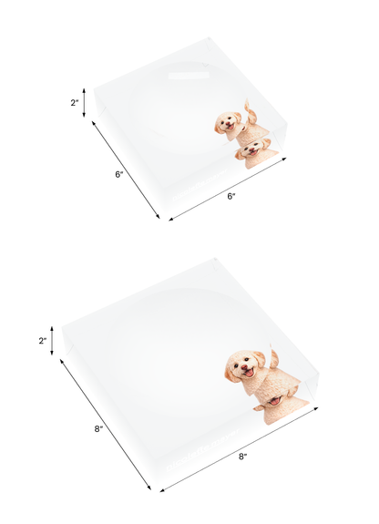 Goldendoodle Dog Acrylic Candy Catchall Dish, both sizes, by Nicolette Mayer
