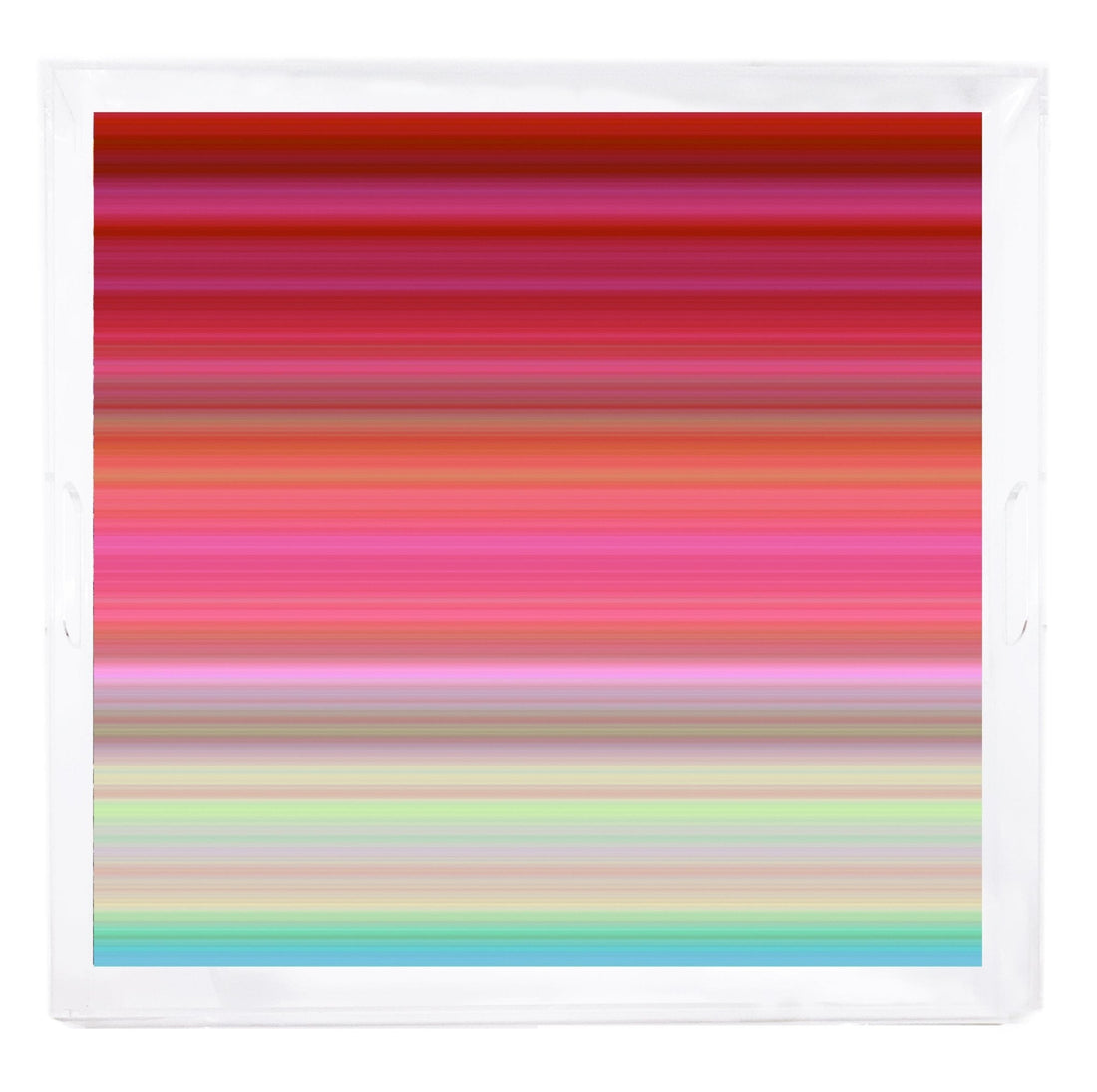 GRADIENT REDS 18X18 ACRYLIC TRAY - nicolettemayer.com