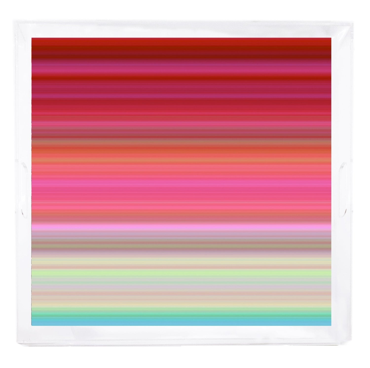 GRADIENT REDS 18X18 ACRYLIC TRAY - nicolettemayer.com