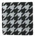 HOUNDSTOOTH BLACK WHITE 6"X6" HEMSTITCH COCKTAIL NAPKINS, SET OF 4 - nicolettemayer.com