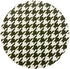 HOUNDSTOOTH GREEN WHITE 16 ROUND PEBBLE PLACEMAT, SET OF 4 - nicolettemayer.com