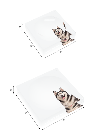 Husky Dog Acrylic Candy Catchall Dish, both sizes, by Nicolette Mayer