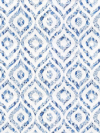 Ikat Blue Non-Woven Wallpaper - nicolettemayer.com