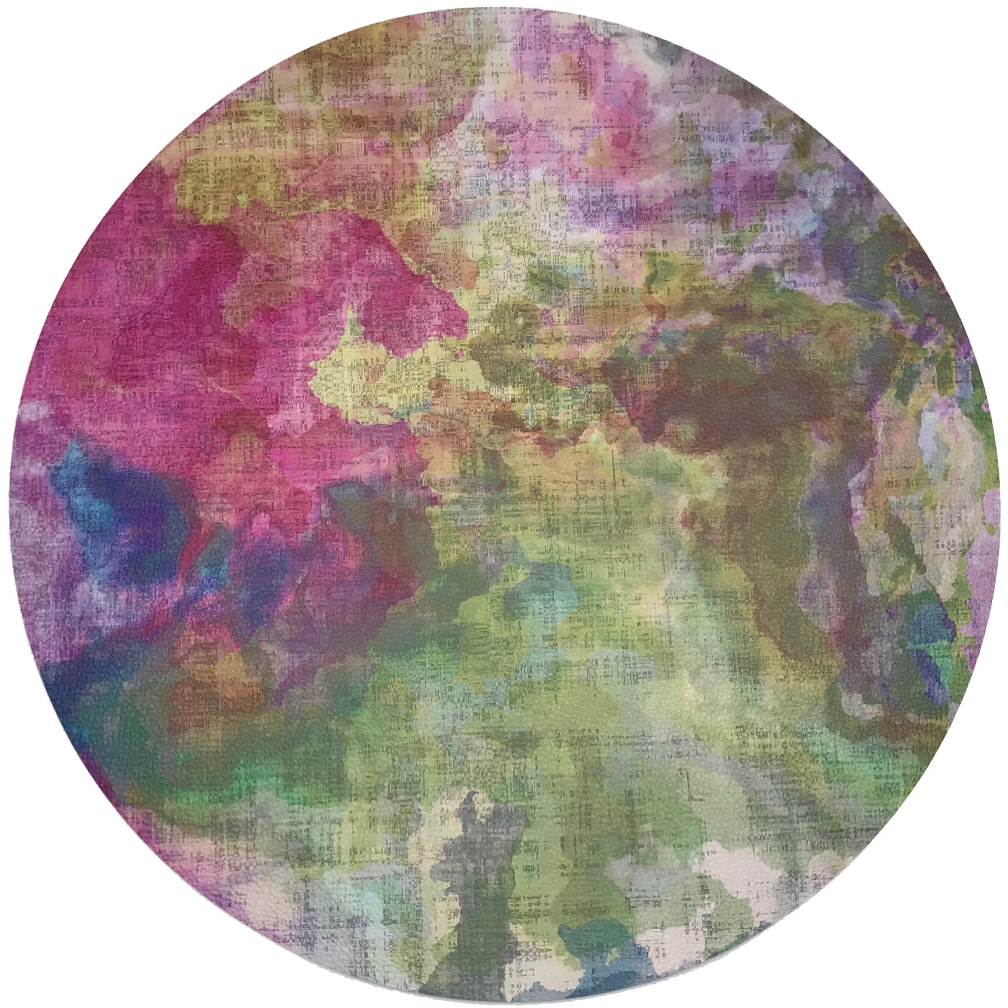Impressionism Richesse 16&quot; Round Pebble Placemats, Set Of 4 - nicolettemayer.com