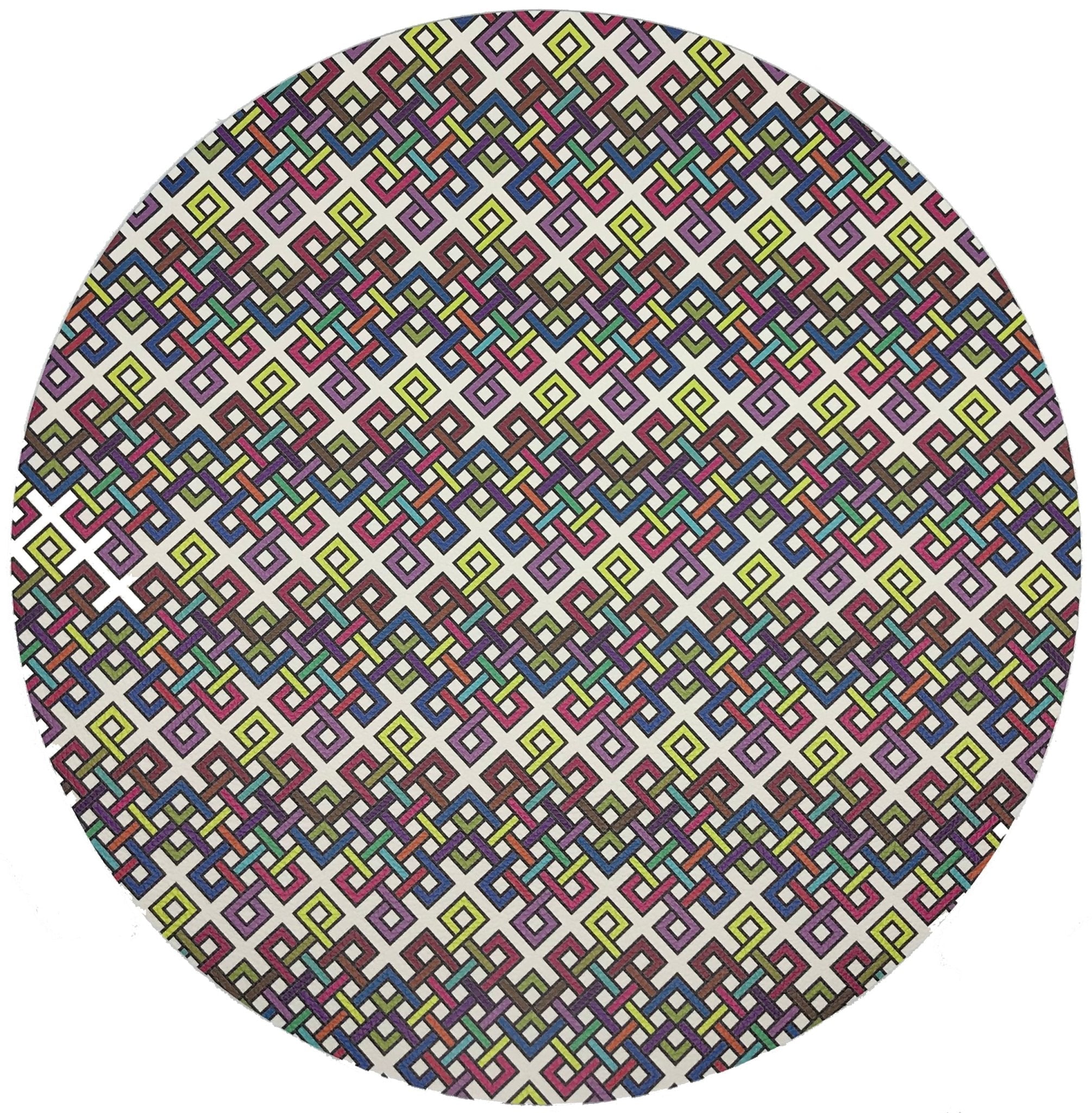 INFINITY KNOT ORIGINAL 16 ROUND PEBBLE PLACEMAT, SET OF 4 - nicolettemayer.com