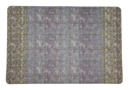 IZNIK GOLD PURPLE 17.5 RECTANGLE PEBBLE PLACEMATS, SET OF 4 - nicolettemayer.com