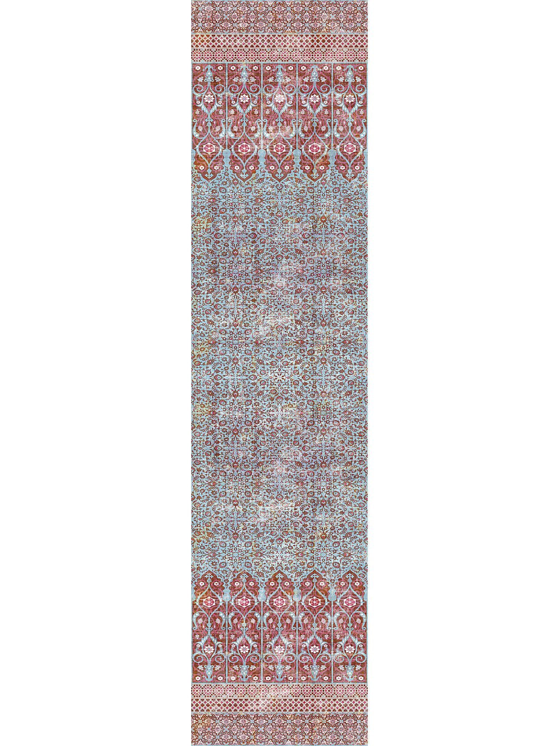 Iznik Overdye Red Turquoise Wallpaper Panel - nicolettemayer.com