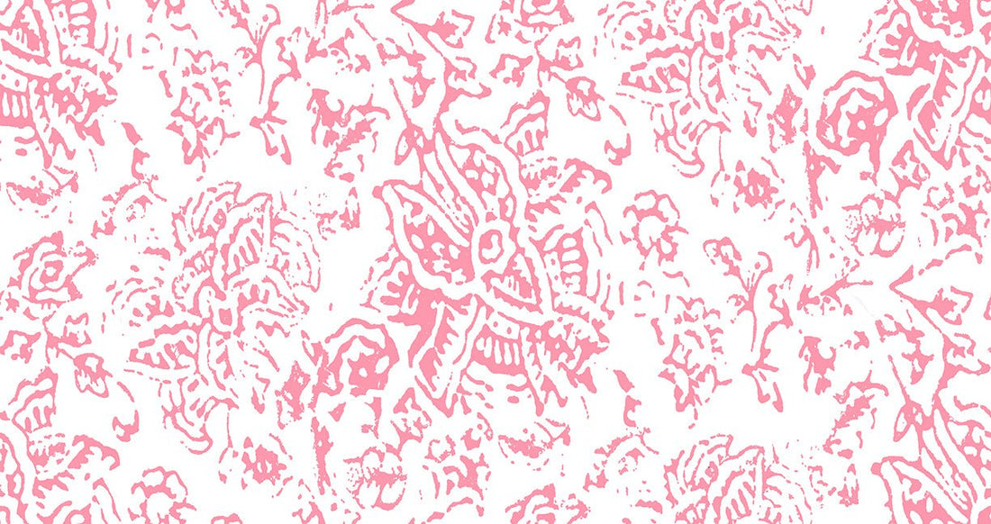 Kerala Pink Peel and Stick Wallpaper, Double Roll, 34" x 288", 48 sq ft - nicolettemayer.com