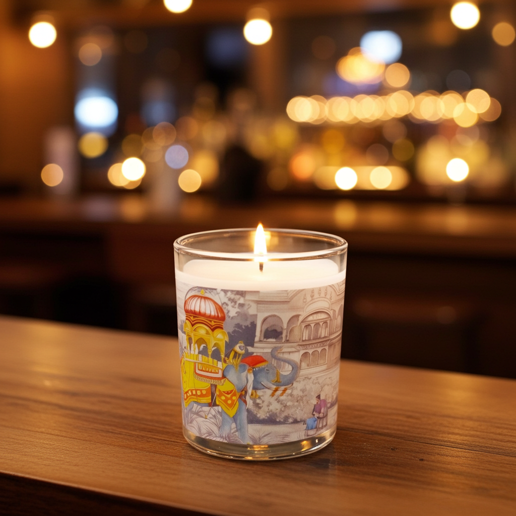 India Scene Spectacular Candle