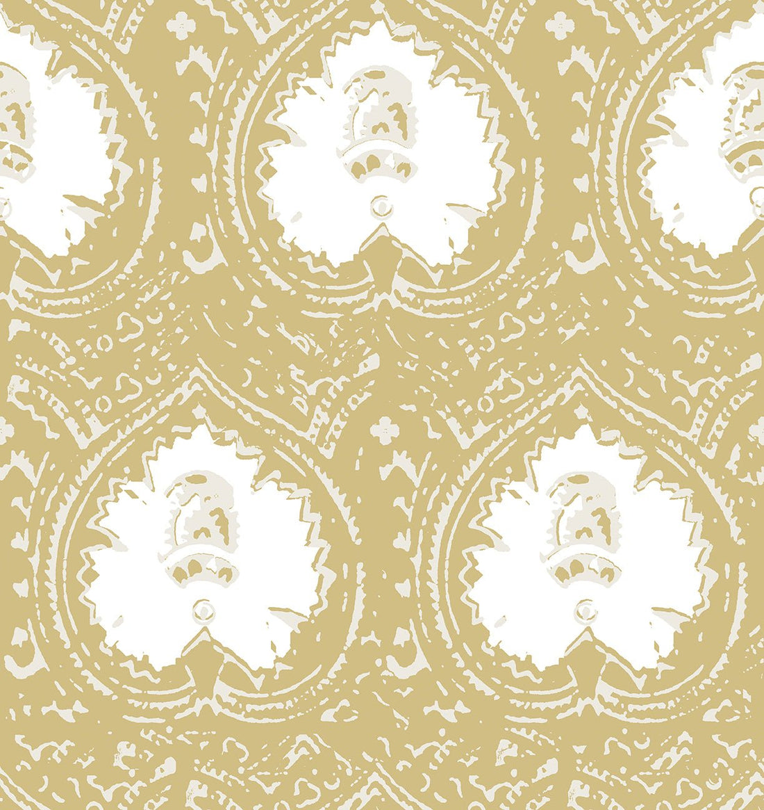 Lantern Gold Peel and Stick Wallpaper, Double Roll, Double Roll, 34" x 288", 48 sq ft - nicolettemayer.com