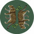 Leopard Seeing Double Evergreen 16" Round Pebble Placemat Set of 4 - nicolettemayer.com