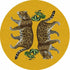 Leopard Seeing Double Yellow 16" Round Pebble Placemat Set of 4 - nicolettemayer.com