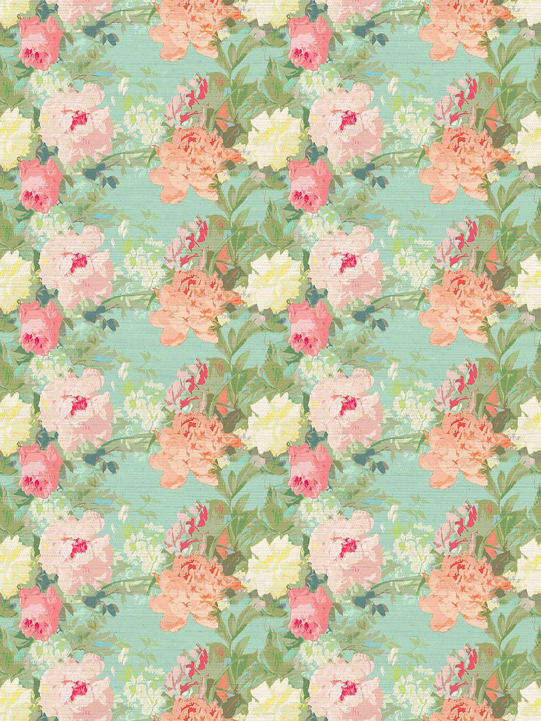 Les Fleurs Spring Wallpaper, Per Yard - nicolettemayer.com