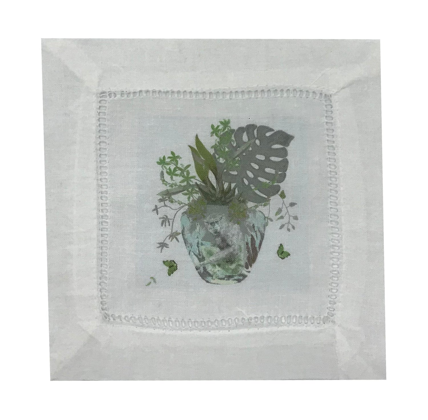 Monkey Jungle Bedford 6&quot;X6&quot; Hemstitch Cocktail Napkins - nicolettemayer.com