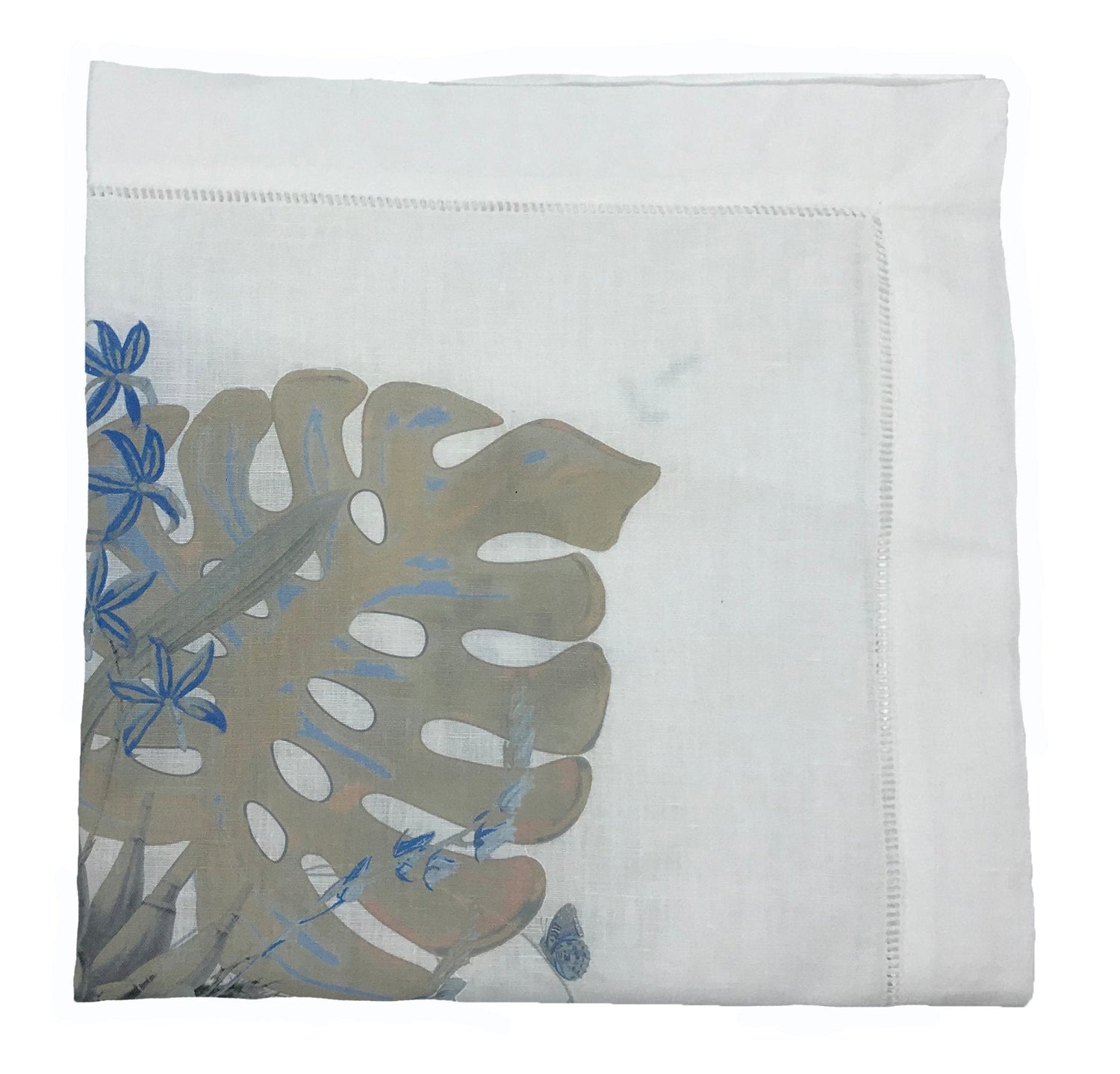 Monkey Jungle Powder 22X22 Hemstitch Napkin - nicolettemayer.com