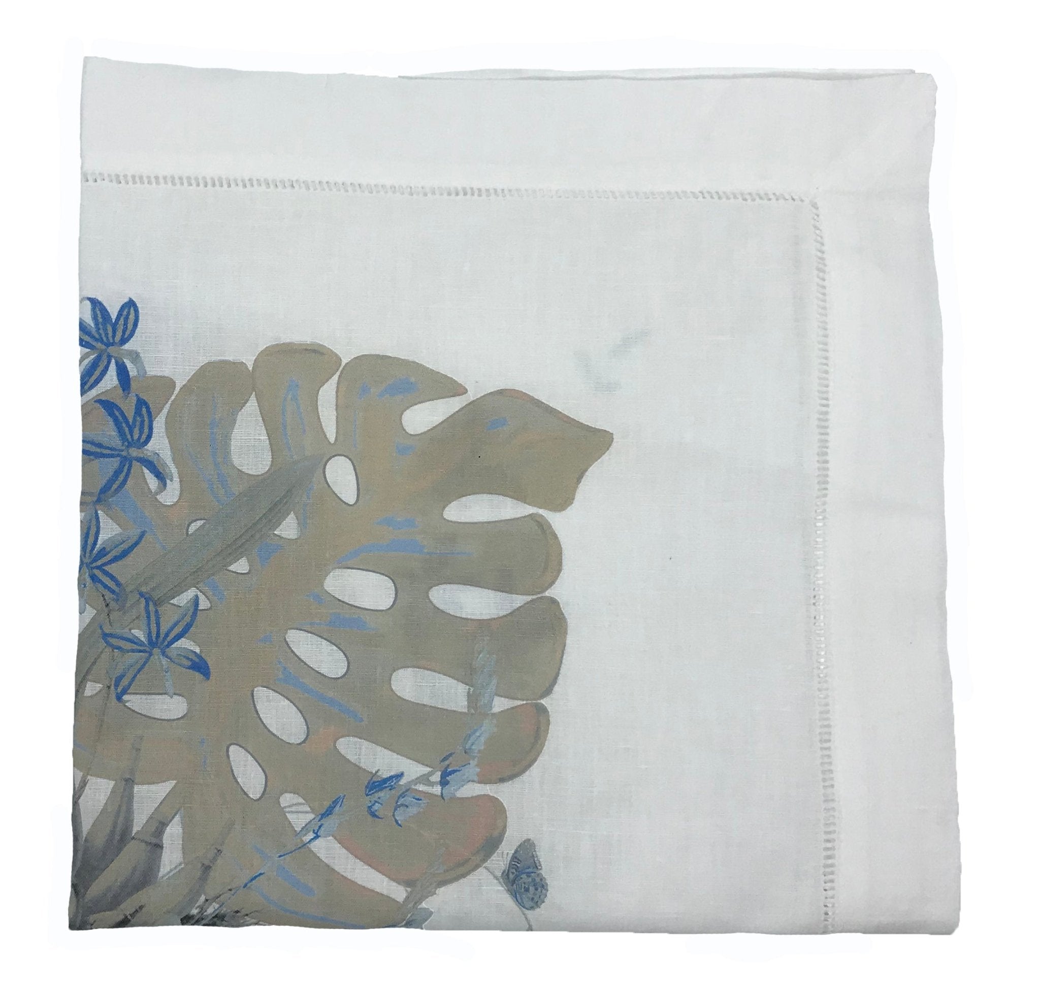 Monkey Jungle Powder 22X22 Hemstitch Napkin - nicolettemayer.com