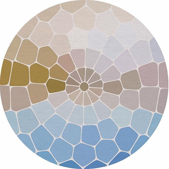 Mosaico Mykonos 16 Round Pebble Placemat Set of 4 - nicolettemayer.com