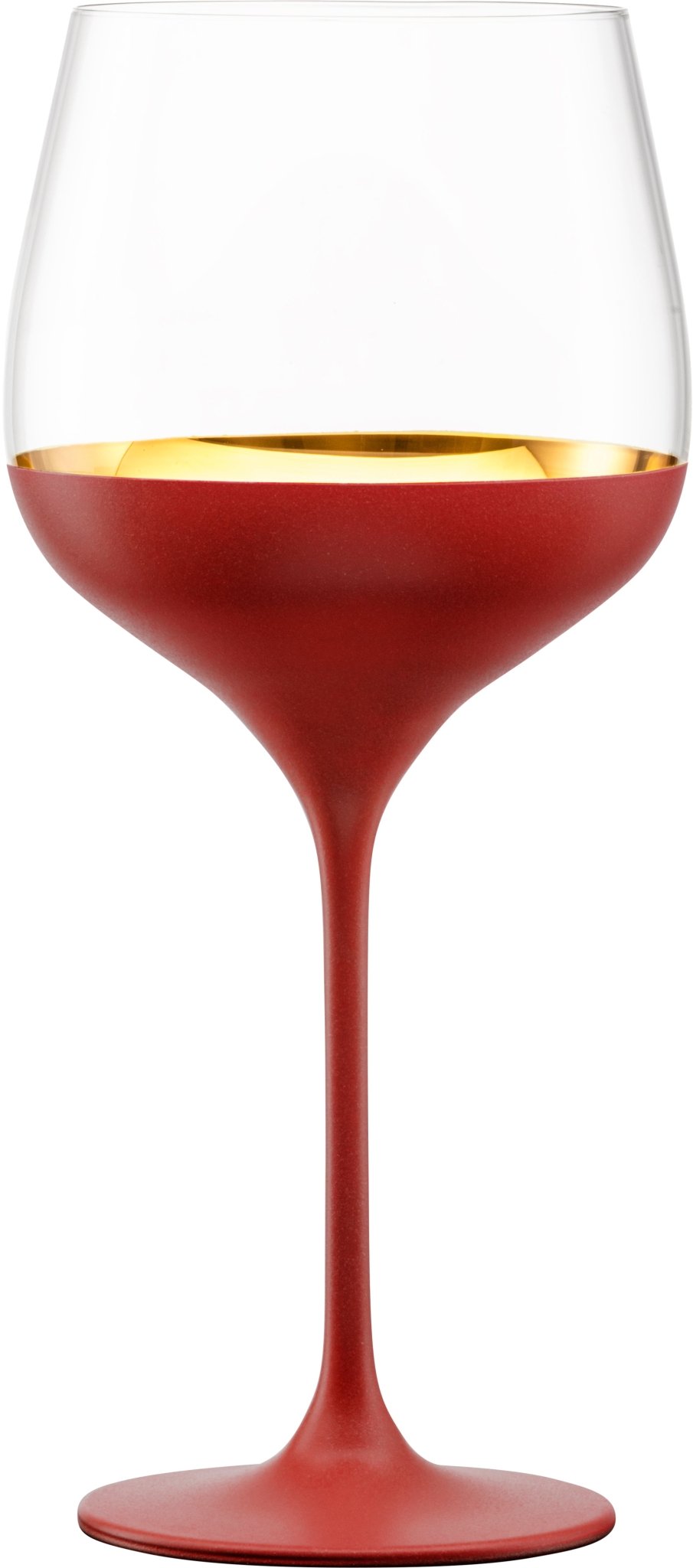 ORO24k Largest Grand Burgundy 24k Gold Wine Glass, Set of 1 - nicolettemayer.com