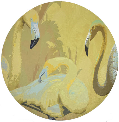 Palm Springs Golden 16&quot; Round Pebble Placemat Set of 4 - nicolettemayer.com