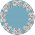 Pearl Bow Bluebell 16" Round Pebble Placemat Set of 4 - nicolettemayer.com