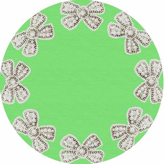Pearl Bow Colony 16&quot; Round Pebble Placemat Set of 4 - nicolettemayer.com