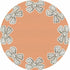 Pearl Bow Peach 16" Round Pebble Placemat Set of 4 - nicolettemayer.com