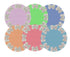 Pearl Bow Set 16" Round Pebble Placemat Set of 6 - nicolettemayer.com
