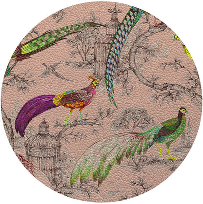 Pheasant Fall Sauvage Savannah Tischset, rund, Kieselstein, 40,6 cm, 4er-Set