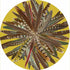 Pheasant Feathers Yellow 16" Round Pebble Placemat Set of 4 - nicolettemayer.com