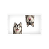 Pomsky Dog Acrylic Rectangle Tray, overhead, by Nicolette Mayer