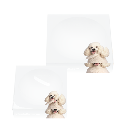 Poodle Dog Acrylic Candy Catchall Dish, set of two, by Nicolette Mayer