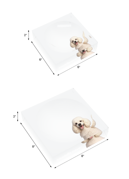 Poodle Dog Acrylic Candy Catchall Dish, both sizes, by Nicolette Mayer