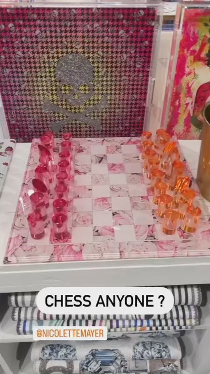 Precise Orchid Noir Acrylic Chess