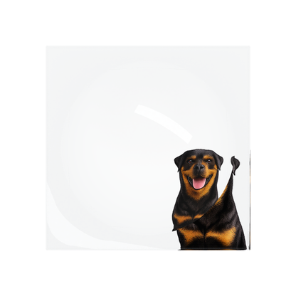 Rottweiler Dog Acrylic Candy Catchall Dish, overhead, by Nicolette Mayer