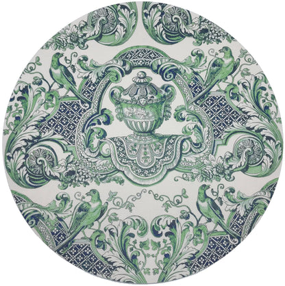 ROYAL DELFT WILLIAM AND MARY GREEN 16&quot; ROUND PEBBLE PLACEMATS, SET OF 4 - nicolettemayer.com