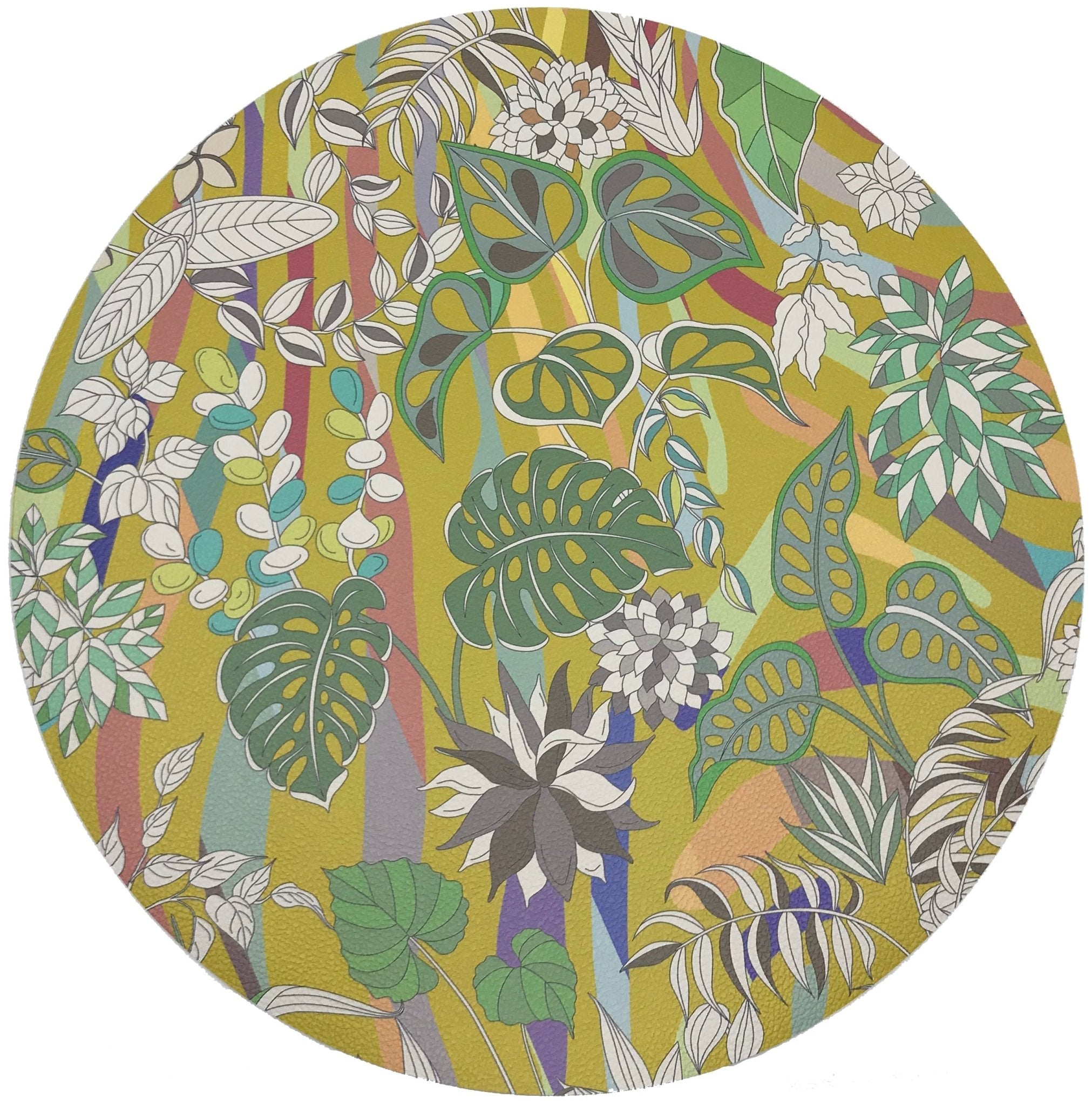 Sabi Jungle Dijon 16&quot; Pebble Placemat, Set Of 4 - nicolettemayer.com