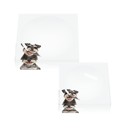 Schnauzer Dog Acrylic Candy Catchall Dish, set of two, by Nicolette Mayer