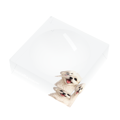 Shih Tzu Dog Acrylic Candy Catchall Dish, right three-quarter, by Nicolette Mayer