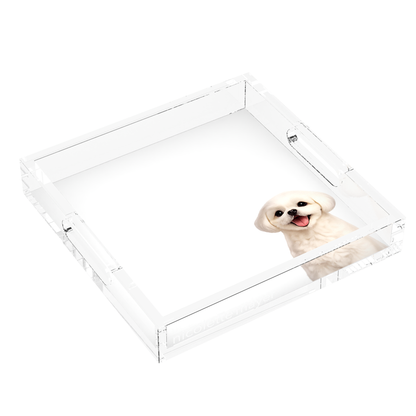 Shih Tzu Dog Acrylic Decorative Tray, left three-quarter, by Nicolette Mayer
