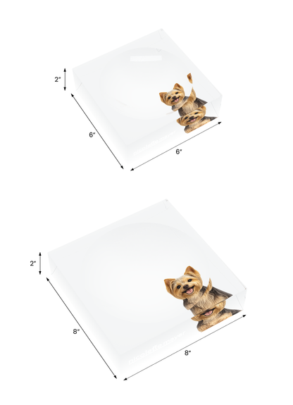 Yorkie Dog Acrylic Candy Catchall Dish, both sizes, by Nicolette Mayer