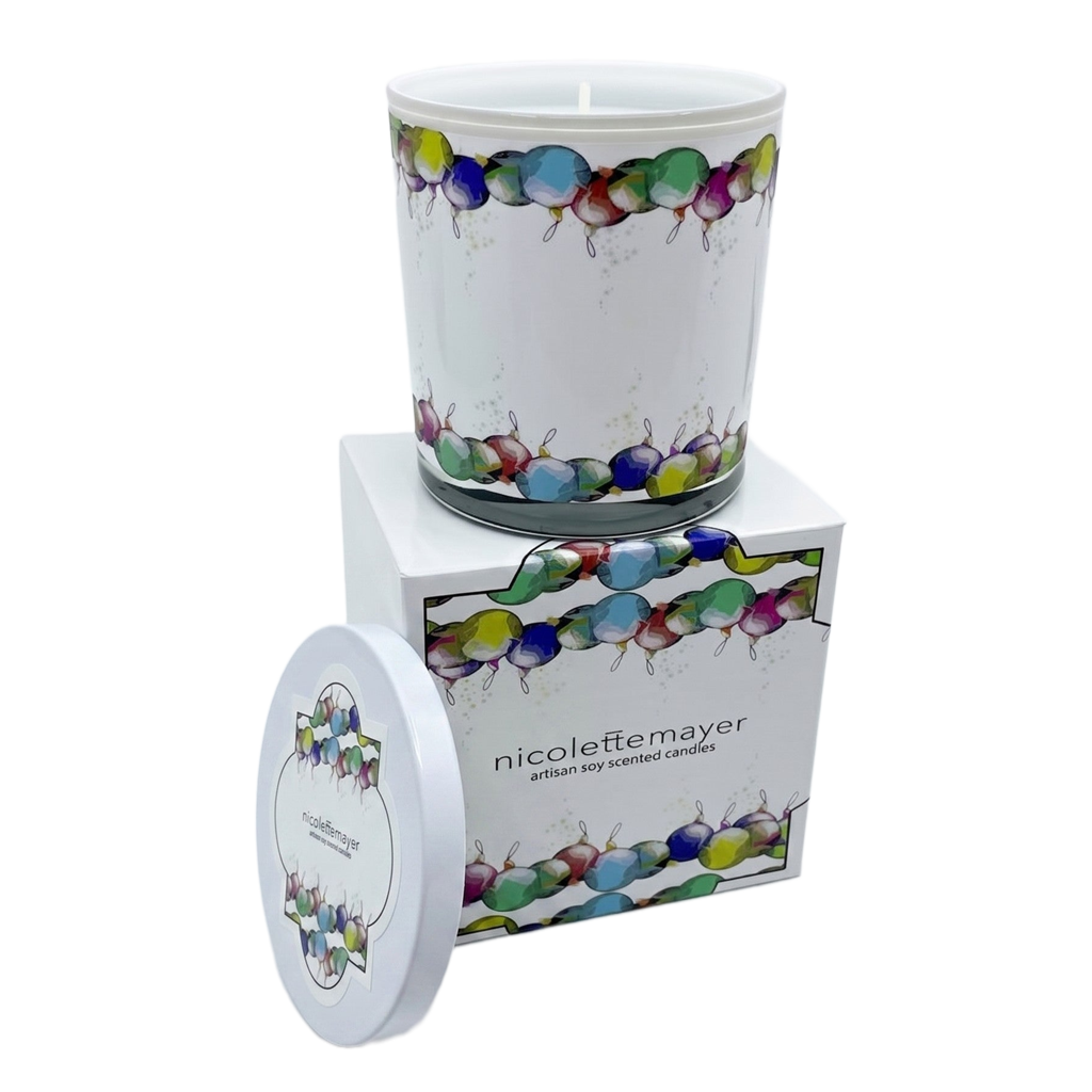 Xmas Ornaments White Candle - nicolettemayer.com
