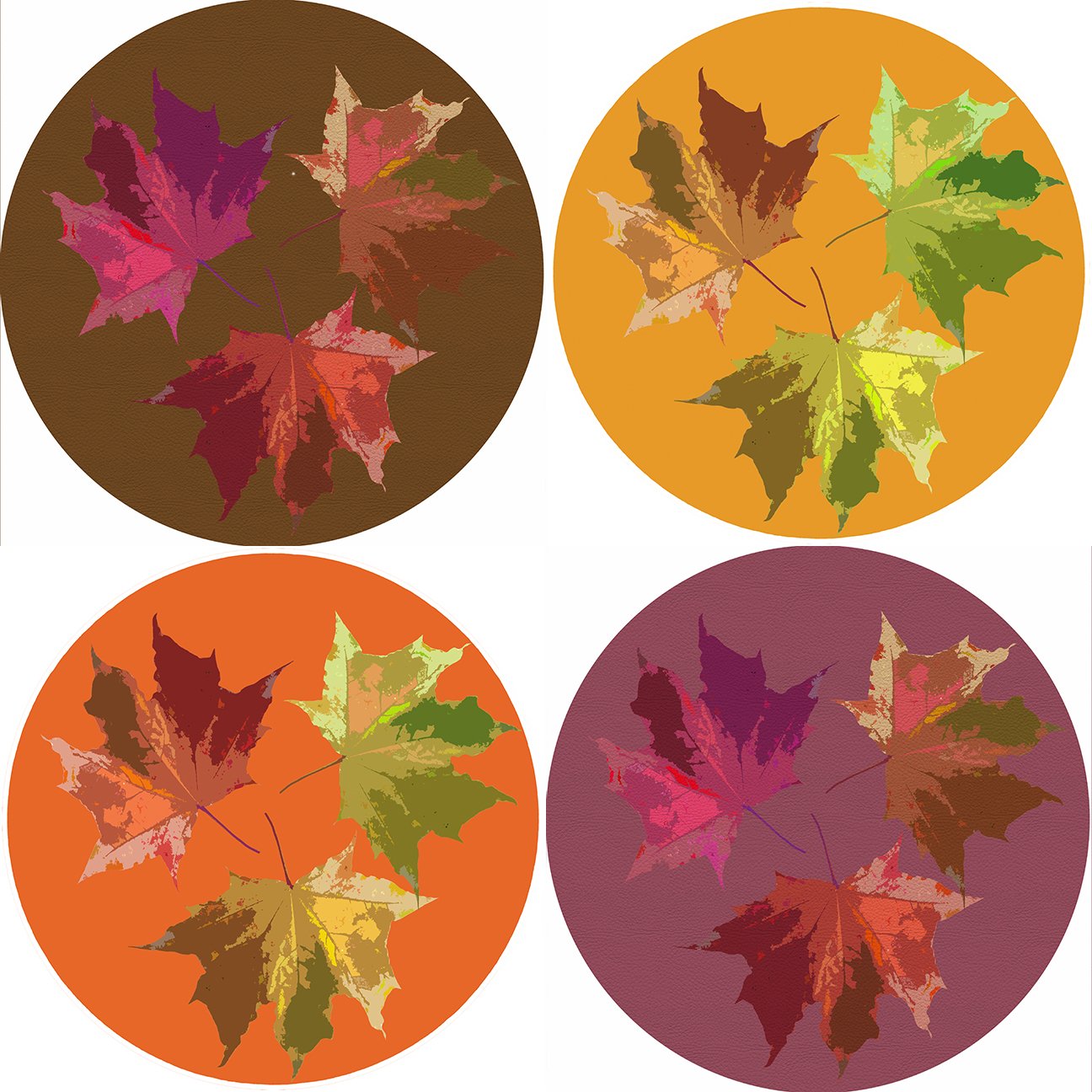 Autumn Leaves Coaster Set - nicolettemayer.com