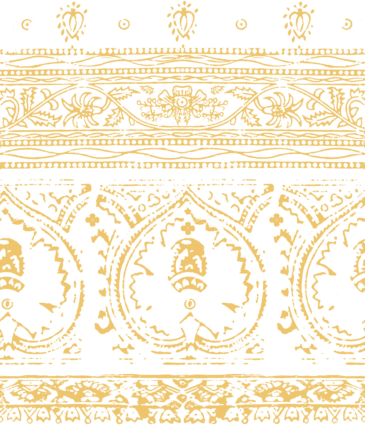 Agra Gold Peel and Stick Wallpaper, Double Roll, 26" x 288", 48 sq ft - nicolettemayer.com